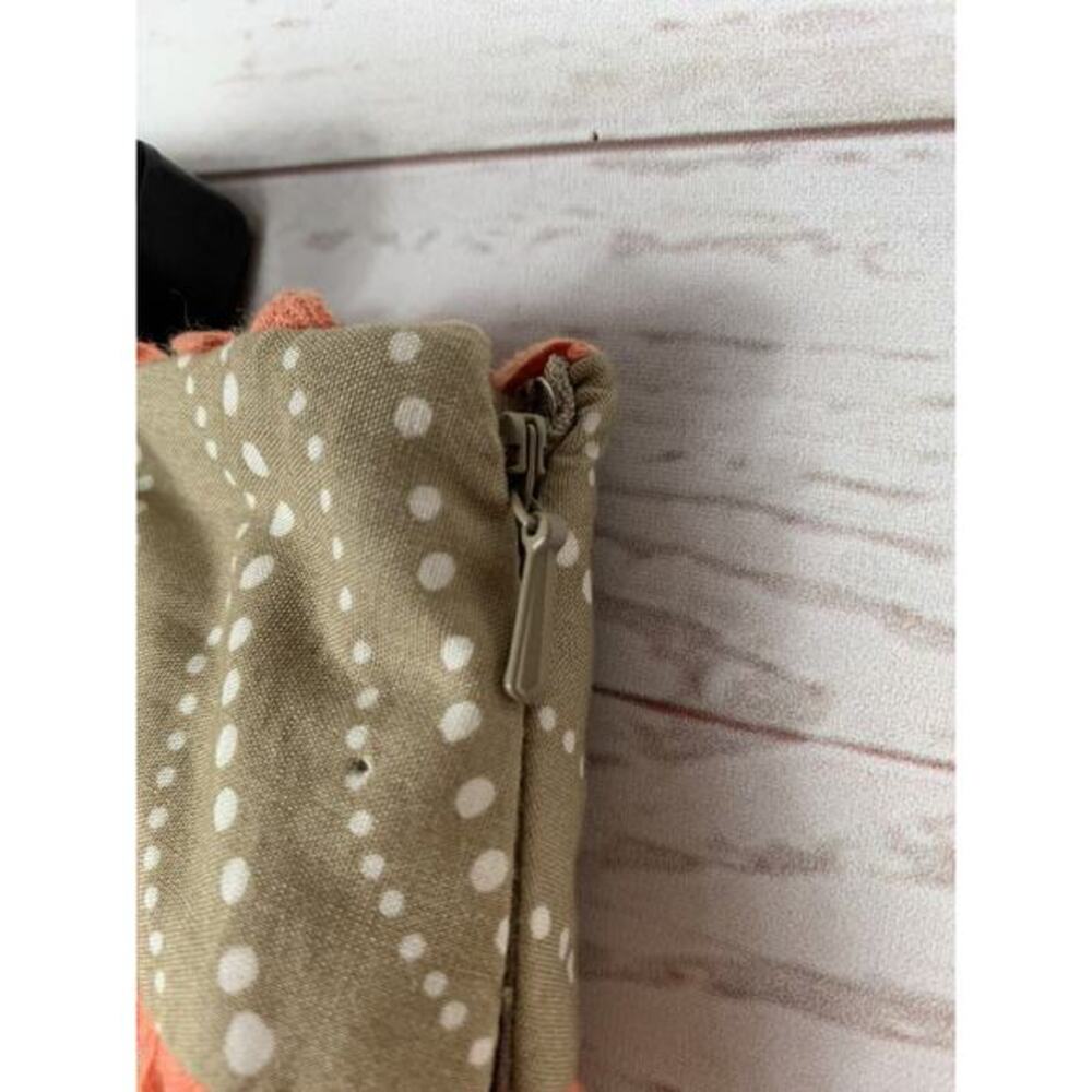 Liz Claiborne Skirt Womens size 4 Tan‎ Floral Aline Pleated Knee Length Zip - Picture 4 of 6